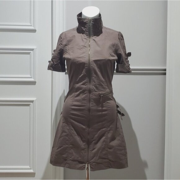 Vintage Y2K Utility Cargo "Aviator" Style Zip Dress - Picture 6 of 16